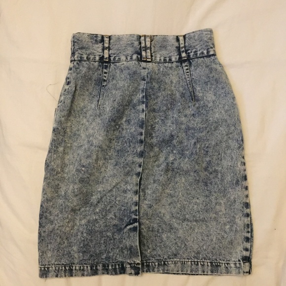 VINTAGE Acid Wash high waisted skirt - Picture 2 of 3